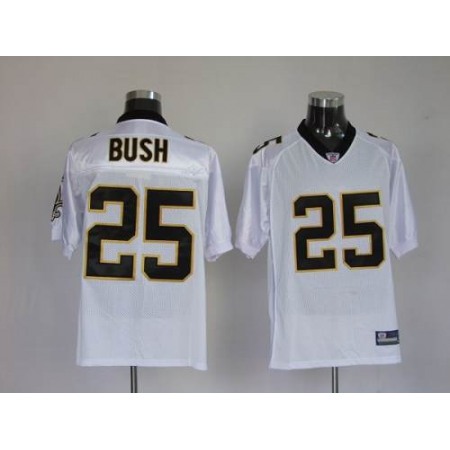 Saints #25 Reggie Bush White Stitched Youth NFL Jersey