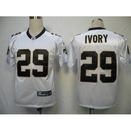 Saints #29 Chris Ivory White Stitched Youth NFL Jersey