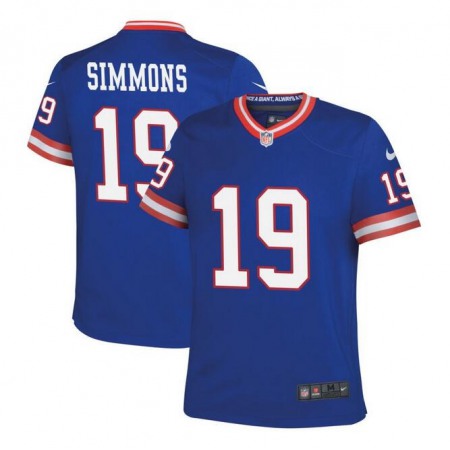 Youth New York Giants #19 Isaiah Simmons Royal Classic Stitched Jersey