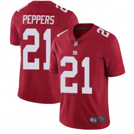 Youth New York Giants #21 Jabrill Peppers Red Vapor Stitched NFL Jersey