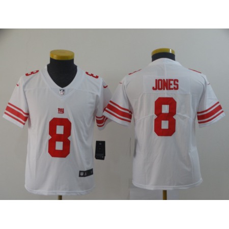 Youth New York Giants #8 Daniel Jones White Vapor Untouchable Limited Stitched NFL Jersey