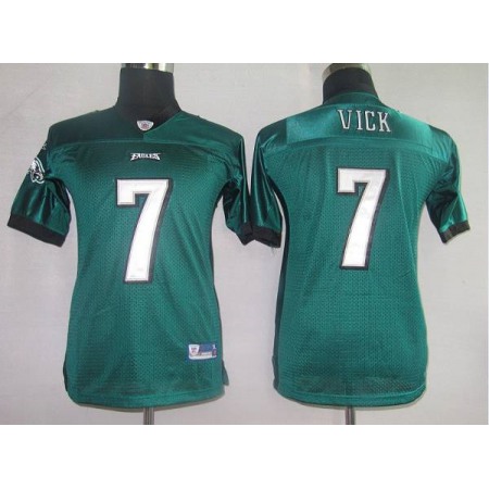 Eagles #7 Michael Vick Green Stitched Youth NFL Jersey