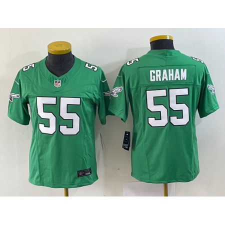 Youth Philadelphia Eagles #55 Brandon Graham Green 2023 F.U.S.E. Stitched Football Jersey