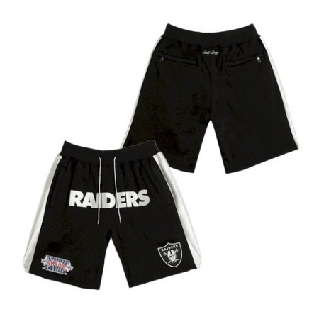 Men's Las Vegas Raiders Just Don Black Shorts (Run Smaller)