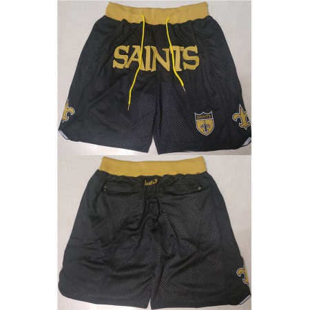 Men's New Orleans Saints Black Shorts(Run Small)