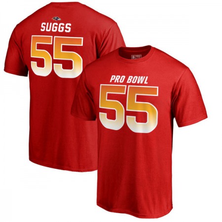 Ravens #55 Terrell Suggs AFC Pro Line 2018 NFL Pro Bowl Red T-Shirt