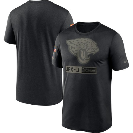 Men's Jacksonville Jaguars 2020 Black Salute To Service Performance T-Shirt