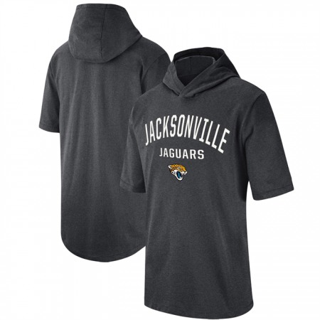 Men's Jacksonville Jaguars Heathered Charcoal Sideline Training Hoodie Performance T-Shirt