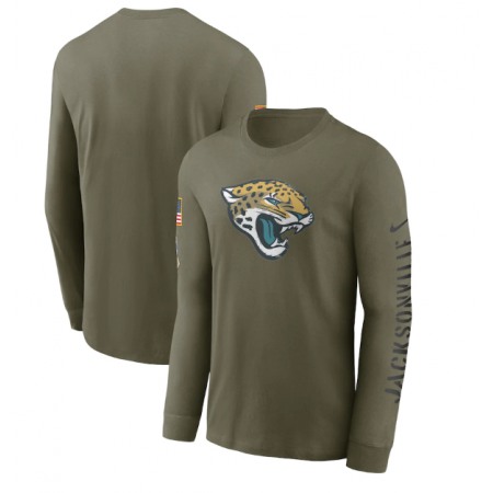 Men's Jacksonville Jaguars Olive 2022 Salute to Service Long Sleeve T-Shirt