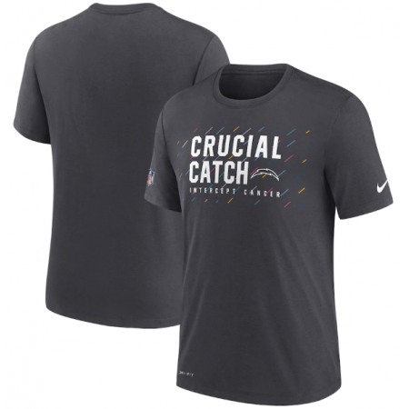 Men's Los Angeles Chargers Charcoal 2021 Crucial Catch Performance T-Shirt