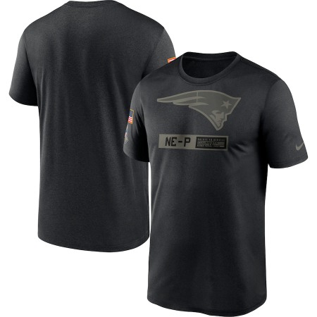 Men's New England Patriots 2020 Black Salute To Service Performance T-Shirt