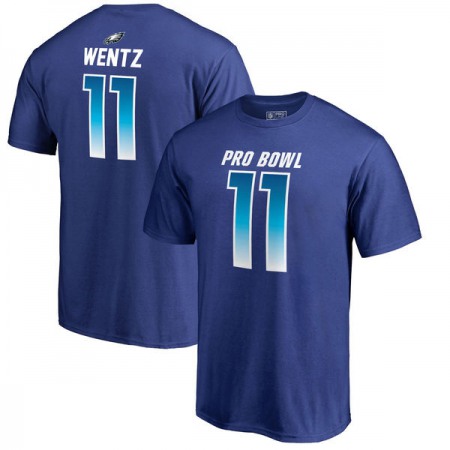 Eagles #11 Carson Wentz AFC Pro Line 2018 NFL Pro Bowl Royal T-Shirt