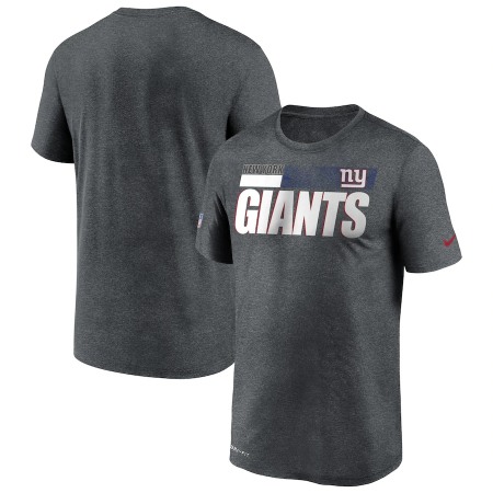 Men's New York Giants 2020 Grey Sideline Impact Legend Performance T-Shirt