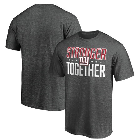 Men's New York Giants Heather Charcoal Stronger Together T-Shirt