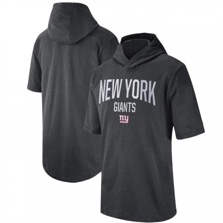 Men's New York Giants Heathered Charcoal Sideline Training Hoodie Performance T-Shirt