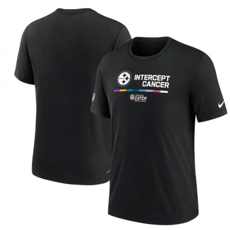 Men's Pittsburgh Steelers 2022 Black Crucial Catch Performance T-Shirt