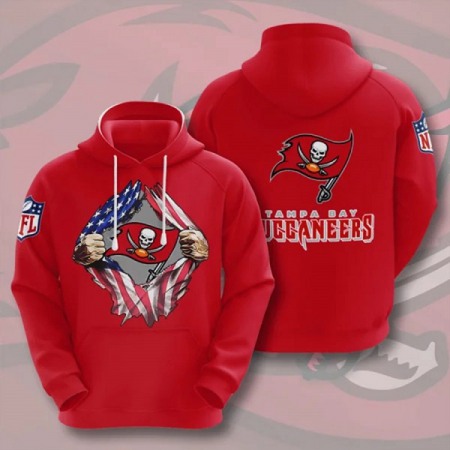 Men's Tampa Bay Buccaneers Red 3D Trending T-Shirt Hoodie