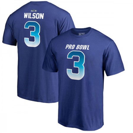 Seahawks #3 Russell Wilson AFC Pro Line 2018 NFL Pro Bowl Royal T-Shirt