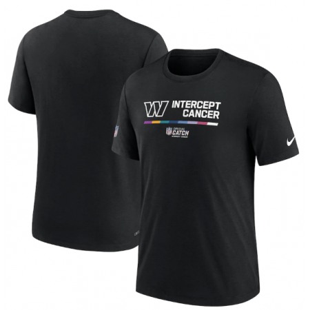 Men's Washington Commanders 2022 Black Crucial Catch Performance T-Shirt