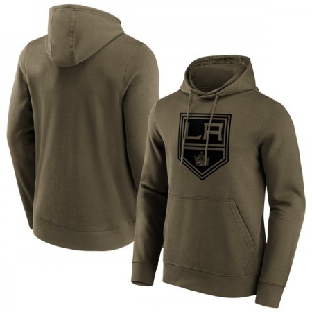 Men's Los Angeles Kings Khaki Iconic Preferred Logo Graphic Hoodie