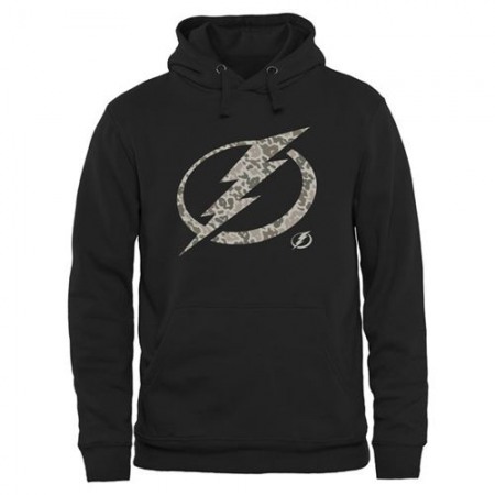 Men's Tampa Bay Lightning Black Rink Warrior Pullover Hoodie