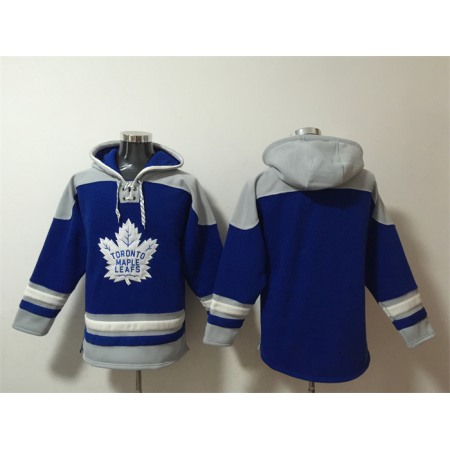 Men's Toronto Maple Leafs Blank Blue Ageless Must-Have Lace-Up Pullover Hoodie