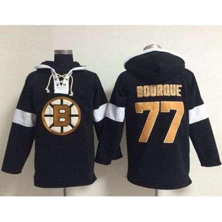 Bruins #77 Ray Bourque Black NHL Pullover Hoodie