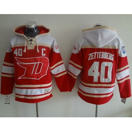 Red Wings #40 Henrik Zetterberg Red 2016 Stadium Series NHL Hoodie