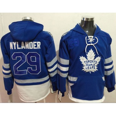 Maple Leafs #29 William Nylander Blue Name & Number Pullover NHL Hoodie