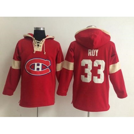 Montreal Canadiens #33 Patrick Roy Red Pullover NHL Hoodie