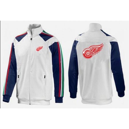 NHL Detroit Red Wings Zip Jackets White-2