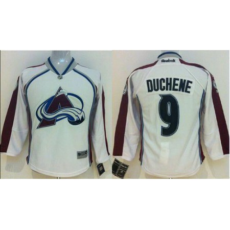 Avalanche #9 Matt Duchene White Stitched Youth NHL Jersey
