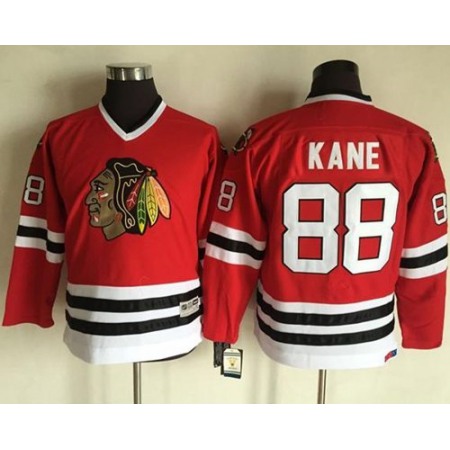 Blackhawks #88 Patrick Kane Red CCM Throwback Stitched Youth NHL Jersey
