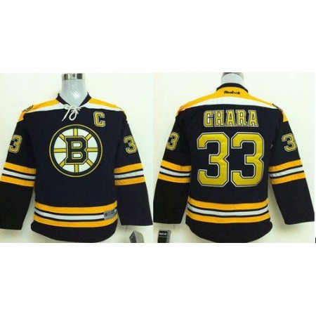 Bruins #33 Zdeno Chara Black Stitched Youth NHL Jersey