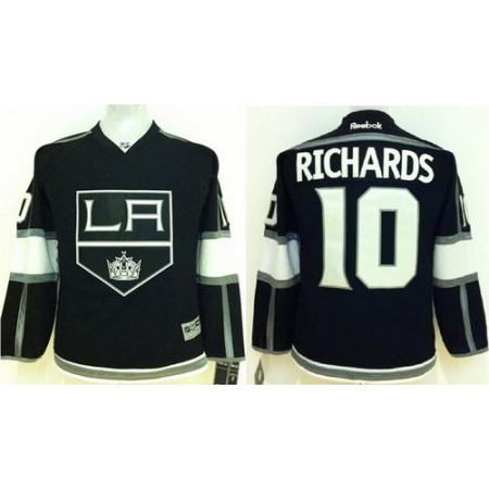 Kings #10 Mike Richards Black Home Stitched Youth NHL Jersey
