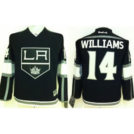 Kings #14 Justin Williams Black Home Stitched Youth NHL Jersey