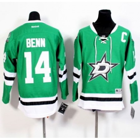 Stars #14 Jamie Benn Green Youth Stitched NHL Jersey