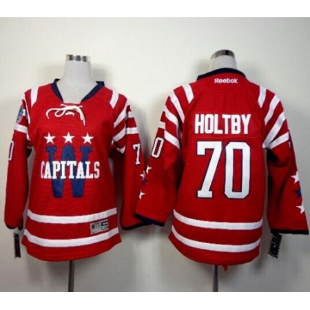 Capitals #70 Braden Holtby 2015 Winter Classic Red Stitched Youth NHL Jersey