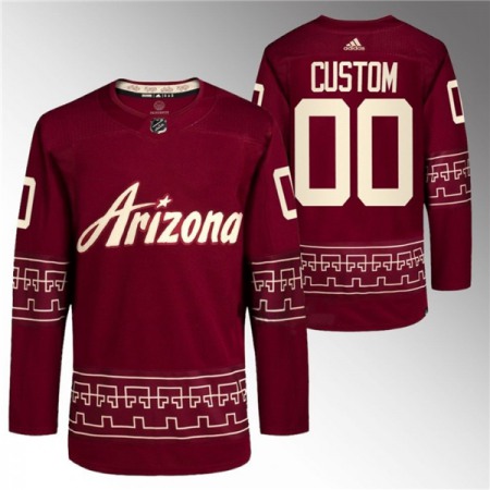 Men's Arizona Coyotes Custom Garnet Alternate Pro Jersey