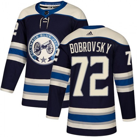 Men's Columbus Blue Jackets #72 Sergei Bobrovsky Navy Blue Stitched NHL Jersey