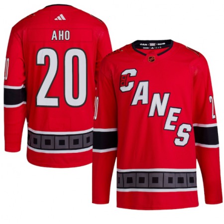 Men's Carolina Hurricanes #20 Sebastian Aho 2022/23 Reverse Retro Red Stitched Jersey