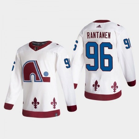 Men's Colorado Avalanche #96 Mikko Rantanen 2020-21 White Reverse Retro Stitched Jersey