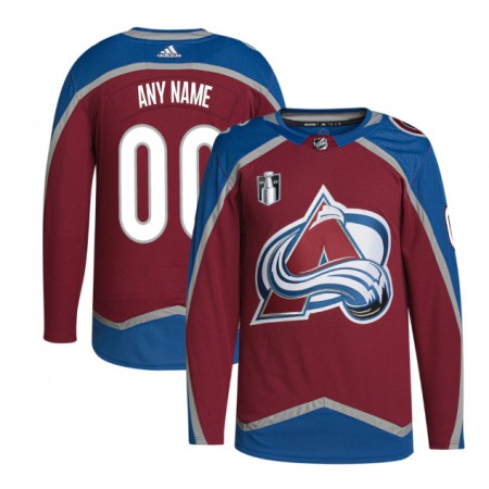 Men's Colorado Avalanche Custom 2022 Burgundy Stanley Cup Final Patch Stitched Jersey