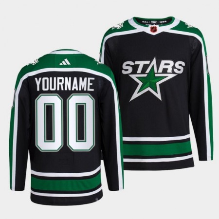 Men's Dallas Stars Custom Black 2022-23 Reverse Retro Stitched Jersey