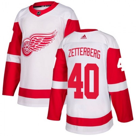 Men's Adidas Detroit Red Wings #40 Henrik Zetterberg White Stitched NHL Jersey