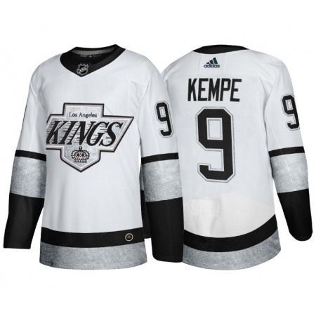 Men's Los Angeles Kings #9 Adrian Kempe White Throwback Stitched Jersey