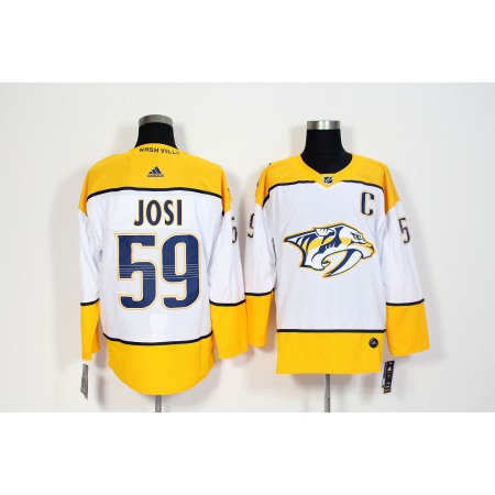 Men's Adidas Nashville Predators #59 Roman Josi White Stitched NHL Jersey