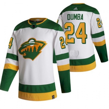 Men's Minnesota Wild #24 Matt Dumba 2021 White Reverse Retro Stitched Jersey