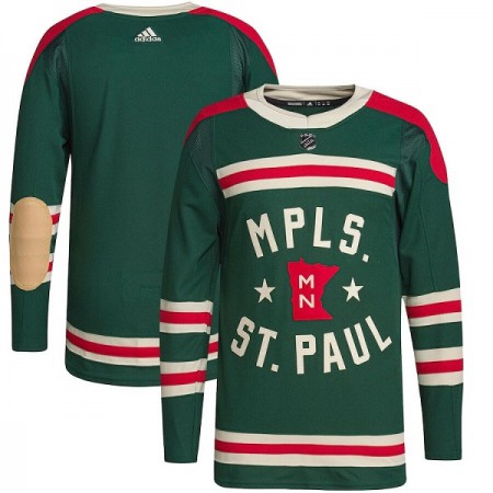 Men's Minnesota Wild Blank 2022 Green Winter Classic Stitched Jersey