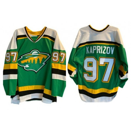 Men's Minnesota Wild #97 Kirill Kaprizov Reverse Retro Stitched Jersey